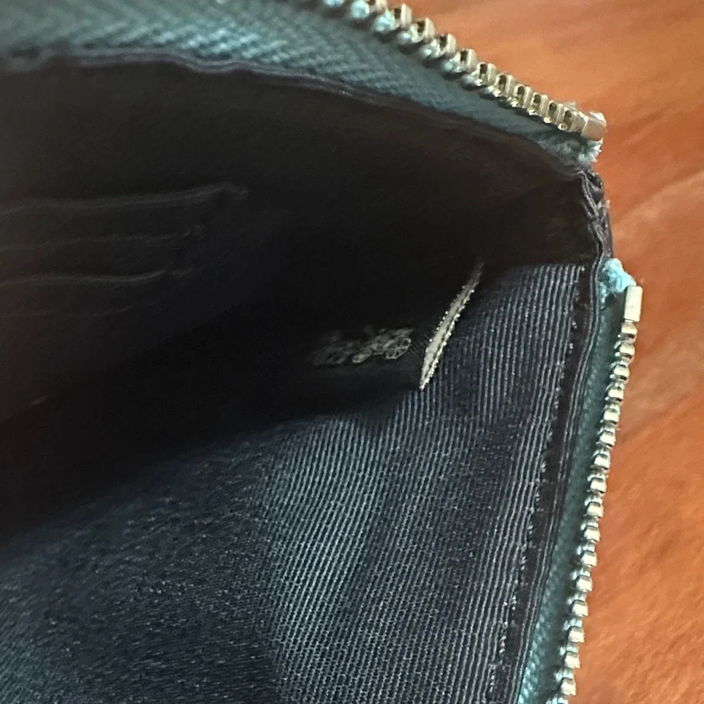 Coach Metallic Blue Wristlet